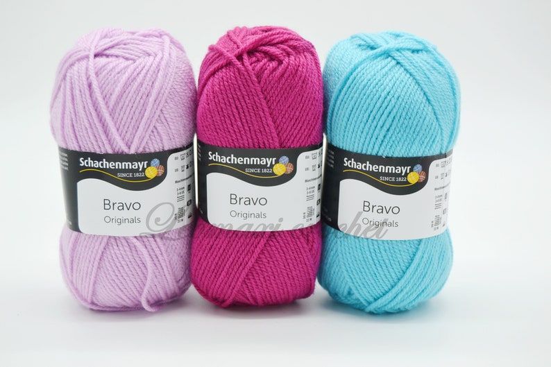 33, EUR /1kg BRAVO Schachenmayr all colors, 50g133 m, easy-care polyacrylic, for crocheting and knitting image 2