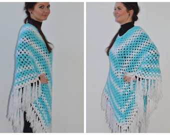 SALE Poncho + COCOCABANA + One size, kuschliger Häkelponcho für Damen, Weihnachtsgeschenk