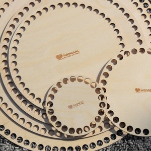 Wooden base for crochet baskets round and square, various sizes, from 10-40 cm, base for basket, wooden board, plywood, crochet, base