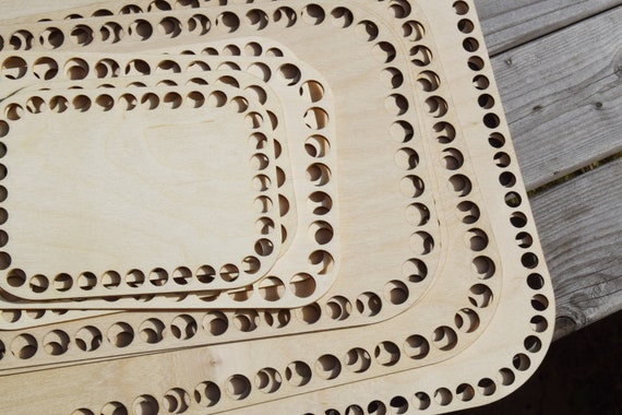 15x15cm Crochet Basket Base - Plywood Bottom For DIY Cotton Cord Basket Making