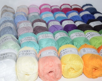 48,-/1kg  + HANDARBEITSGARN + von Lang Yarns - alle Farben, 50g = 84m, 100% Baumwolle bei hohen Temperaturen waschbar