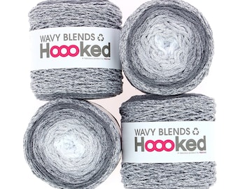 31,96 / 1kg + HOOOKED Wavy Blends in Wunschfarbe, 250g = 260m, zum Häkeln/Stricken für Taschen und Wohnaccessiores, 100% recycelt