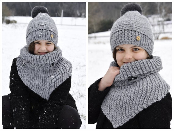 bufanda con gorra a crochet