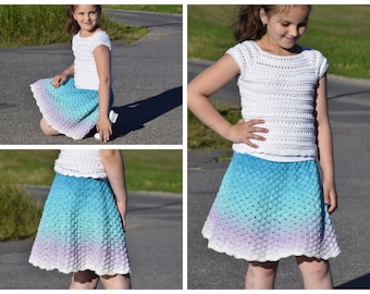 CROCHET INSTRUCTIONS + SELMA + crochet summer skirt for a bobble, adaptable to all sizes, crochet skirt, instructions in German