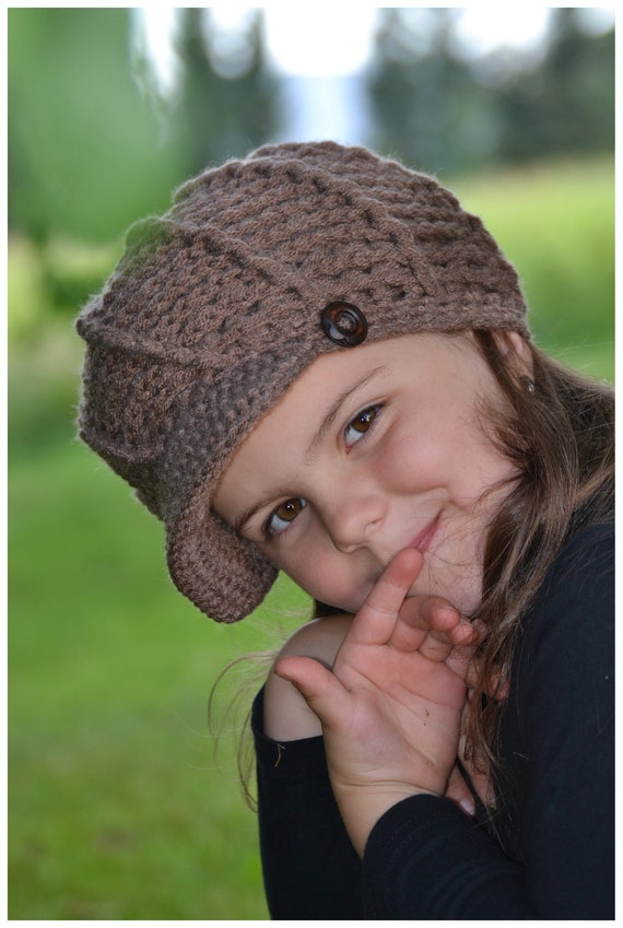 Scalloped Crochet perverze 帽子 CROCHET PATTERN + WIRBELWIND + Balloon Hat Newsgirl Hat