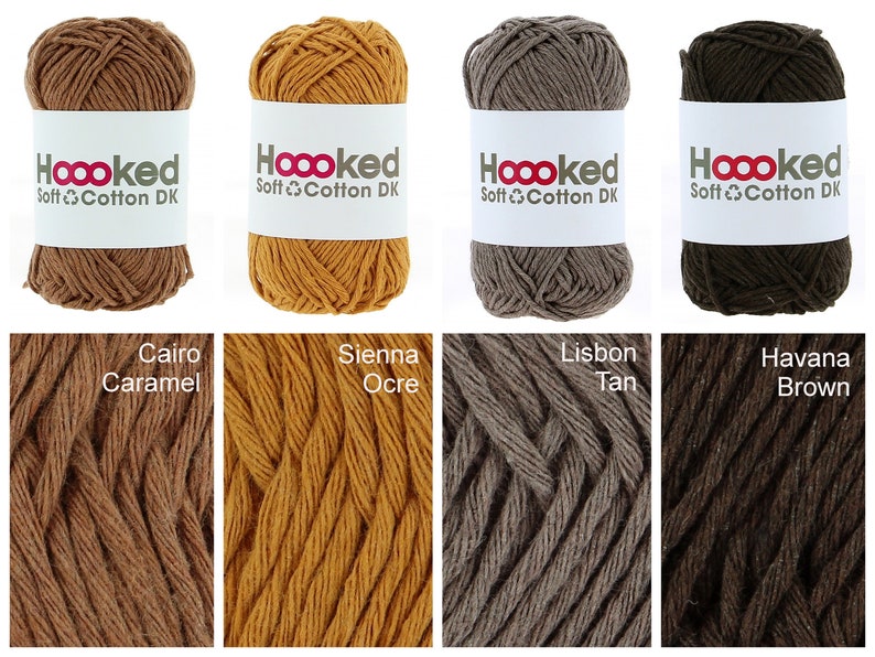 25, / 1kg HOOOKED Soft Cotton, in all colors, 50g 85 m, for crocheting and knitting perfect for clothes and amigurumis, 100% recycled image 10