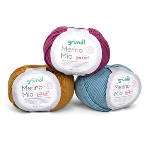 MERINO MIO Extrafeine Merinowolle – mulesingfrei, OEKO-Tex zertifiziert superweich brillant für hochwertige Strickprojekte & Accessoires