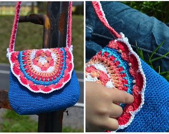 CROCHET INSTRUCTIONS + MARIZZA + Mandala, crochet girl's bag, e-book in German, instructions in German