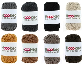Soft Cotton DK / HOOOKED – 100% recycled cotton • 50 g ≈ 85 m • ideal for amigurumi, recycled clothing & accessories, Oeko-Tex Standard
