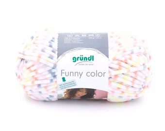 60,- /1kg + FUNNY von Gründl, 100g=120m, 100% Polyester, zum Häkeln und Stricken, Öko-Tex-zertifiziert, toll für Babydecken und Wohndeko