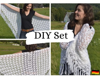 DIY set for the RESA stole, crochet shawl yourself, instructions