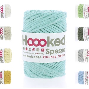 HOOOKED SPRESSO, macramé cotton yarn, 200g = 50 m, undyed, recycled cotton fibers for macramé, for home decoration