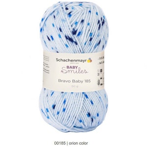EUR 50/1kg + Baby Smiles Bravo Baby 185, 50g=185 m, yarn for delicate and soft baby clothes such as sweaters, hats and rompers, OEKO-TEX 100