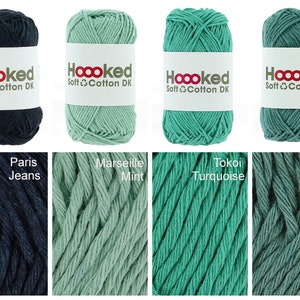 25, / 1kg HOOOKED Soft Cotton, dans toutes les couleurs, 50g 85 m, pour le crochet et le tricot parfait pour les vêtements et amigurumis, 100% recyclé image 7