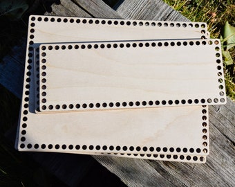 Holzboden für Häkelkörbchen, rechteckig, 2 Größen 40x30cm und 40x15cm, Basis für Korb, Holzplatte, Sperrholz,  Häkeln, Boden,woodenbase