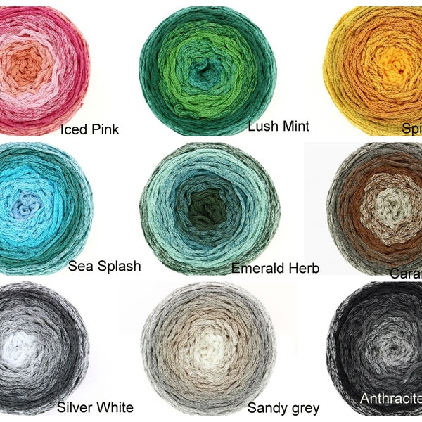 31,96 / 1kg + HOOOKED Wavy Blends toutes couleurs, 250g = 260 m, pour crocheter/tricoter pour sacs et accessoires de maison, 100% recyclé