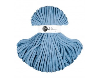 BOBBINY + Perfect blue + Junior, Premium, Jumbo, 100 m LL = 1200g, braided cord with polyamide core, crochet, macrame