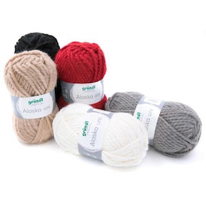 ALASKA by Gründl 100g=75 m, dik, zacht garen voor haken en breien voor mutsen, Oeko-Tex gecertificeerd, heerlijk knuffelig garen