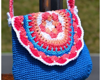 PATRON DE CROCHET MARIZZA Mandala, sac fille au crochet, sac à