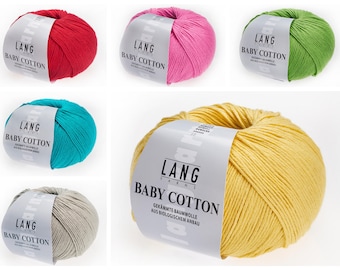 BABY COTTON by LangYarns - Cotton yarn for baby clothes, knitting and crocheting, organically grown, 50g=180m