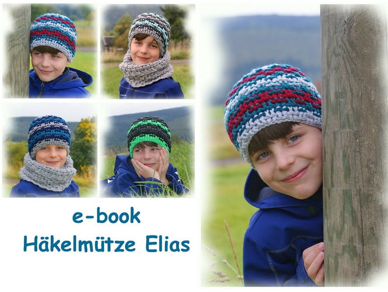 HÄKELANLEITUNG ELIAS Kindermütze, unisex, Jungenmütze ab Größe 50-58cm Kopfumfang, Mütze, Häkelmütze, Anleitung in deutscher Sprache Bild 2