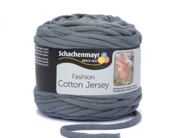 74,50 /1kg + COTTON JERSEY von Schachenmayr in Wunschfarbe 100g = 74m, zum Häkeln und Stricken perfekt für Taschen und Wohnaccessiores