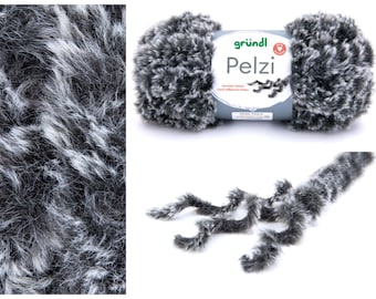 59,- EUR /1kg + SALE + 59,- /1kg + PELZI by Gründl, great fur yarn made of, 100 % synthetic fiber - 100g = 18 m, Oeko-Tex certified, crochet