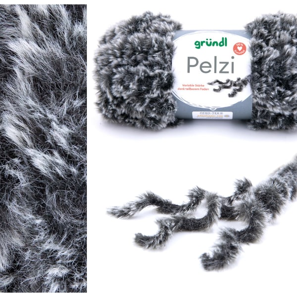 59,- EUR /1kg + SALE + 59,- /1kg + PELZI von Gründl, tolles Pelzgarn aus , 100 % Kunstfaser - 100g = 18m, Öko-Tex-zertifiziert,  Häkeln