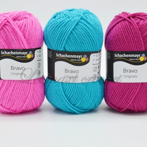 33, EUR /1kg BRAVO Schachenmayr all colors, 50g133 m, easy-care polyacrylic, for crocheting and knitting image 3