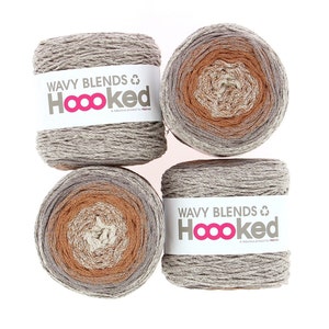 HOOOKED Wavy Blends in alle kleuren, 250g = 260 m, voor haken/breien voor tassen en woonaccessoires, 100% gerecycled