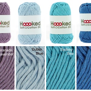 25, / 1kg HOOOKED Soft Cotton, dans toutes les couleurs, 50g 85 m, pour le crochet et le tricot parfait pour les vêtements et amigurumis, 100% recyclé image 6