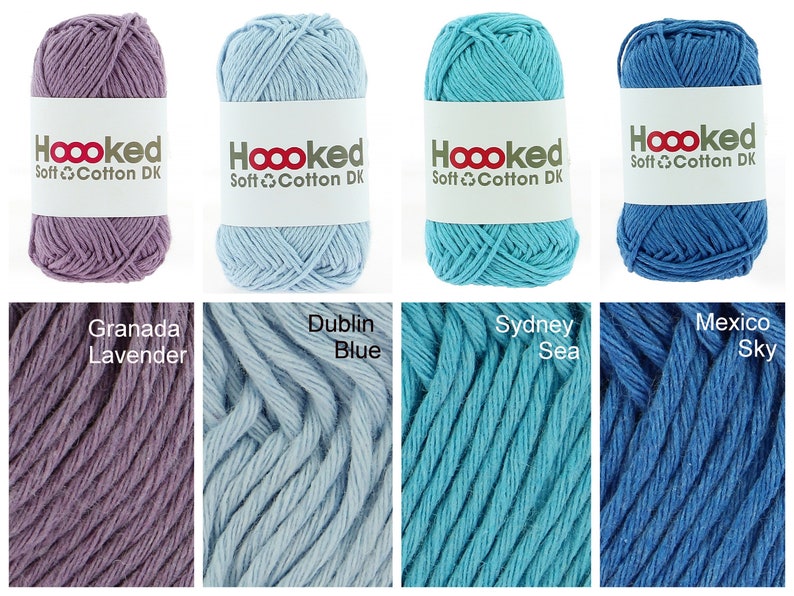 25, / 1kg HOOOKED Soft Cotton, dans toutes les couleurs, 50g 85 m, pour le crochet et le tricot parfait pour les vêtements et amigurumis, 100% recyclé image 6