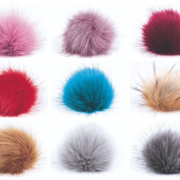 Bommel De Luxe, fausse fourrure, pompon fausse fourrure, pompon, pompon fourrure, artisanat, pompon chapeau, pompon chapeau