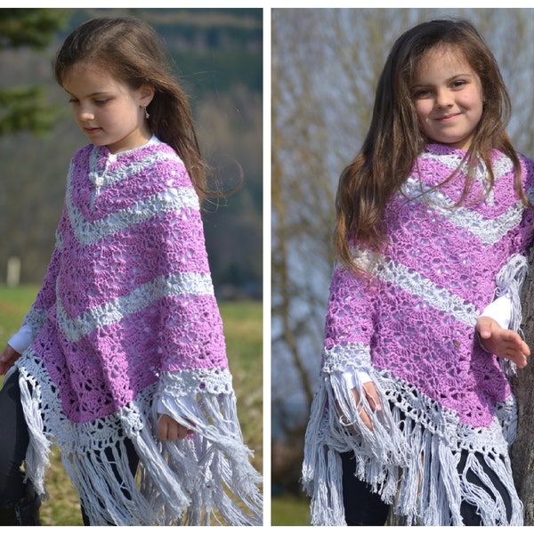 CROCHET INSTRUCTIONS + NEELAM + crochet poncho all sizes and with any yarn, cape, instructions in German