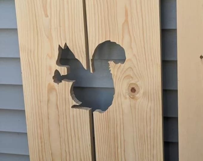 Exterior Squirrel Shutter: Customize your shutter height and width