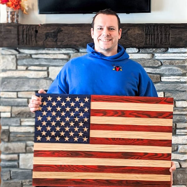 American Flag wall art, best selling items handmade, carved rustic flag, Veteran gifts, rustic wall decor, police wedding gift, military