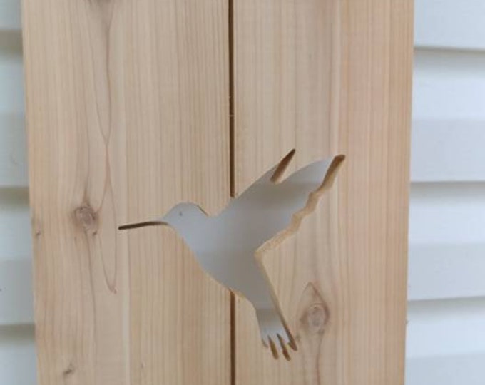 Exterior hummingbird Shutter: Customize your shutter height and width