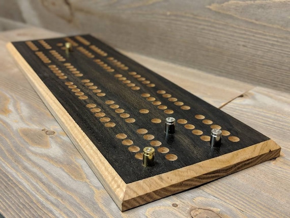Cribbage 2 Player Bullet Board Card Game Etsy