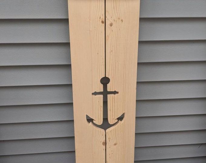 Exterior Shutter with anchor cutout: Customize your shutter height, to fit your windows
