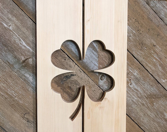 Exterior Clover Shutter made of Pine perfect for your Cabin, cottage, or beach house decor