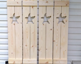 Exterior Starfish Shutter made of Pine perfect for your Cabin, cottage, or beach house great nautical decor