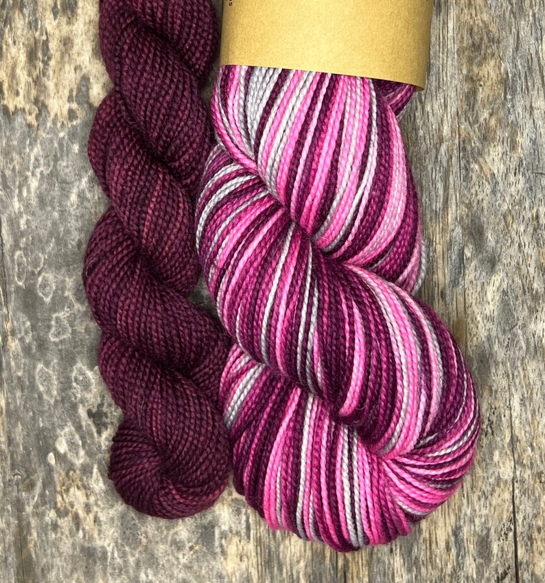 Cupid's Arrow Self-striping yarn and mini