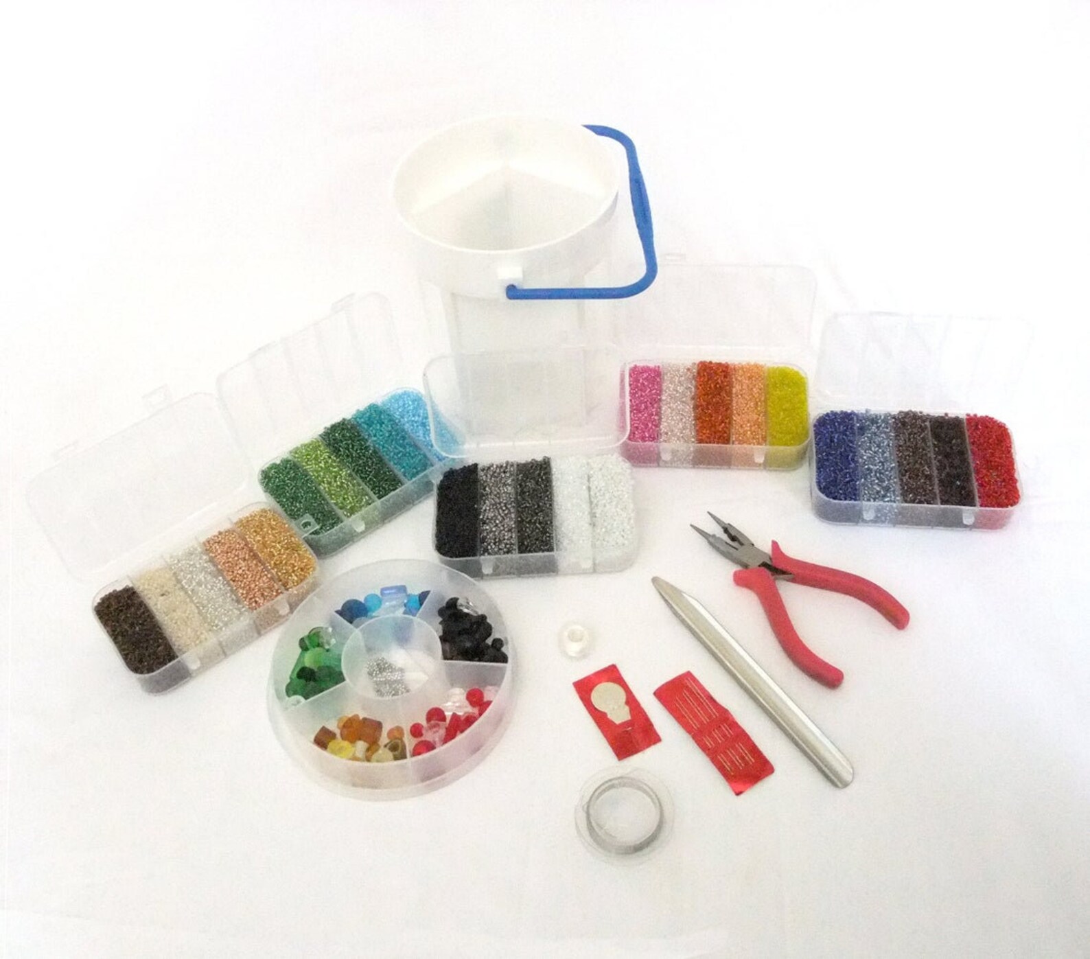 Bead Caddy Portable Beading Kit. Includes Beads and Tools. FREE SHIPPING Etsy