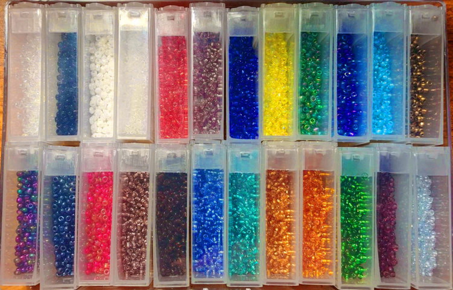 BDKIT120 11/0 Seed Bead Assortment Kit 24 Colors of Beads Etsy