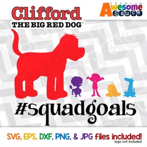 T Bone And Cleo With Clifford The Big Red Dog Svg 1 Svg Dxf Etsy