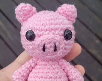 Crochet Pig Plushy: Handmade Pig Doll, Piggy Toy