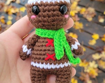 Gingerbread Man, Crochet Gingerbread Man, Crochet Cookie, Amugurumi Gingerbread