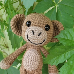 Crochet Monkey, Amigurumi Monkey, Stuffed Monkey, Plush Monkey, Handmade Monkey, Stuffed Animal, Crochet Animal, Toy, Friendly Monkey