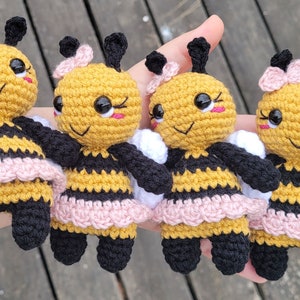Bee, Crochet Bee,Bumble Bee Doll, Knit Bee, Bee Plushy, Love Bug, Queen Bee, Spelling Bee