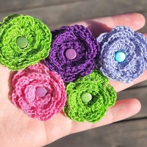 Flower Magnets, Rose Magnets, Crochet Magnets, Kitchen Decor, House Warming Gift, Fridge Magnet, Locker Decor